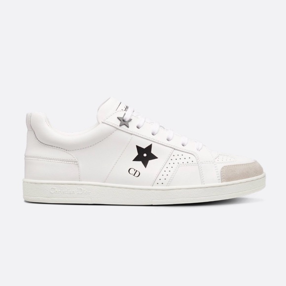 Dior White Sneakers with Black Star Details - Picture 4 of 9